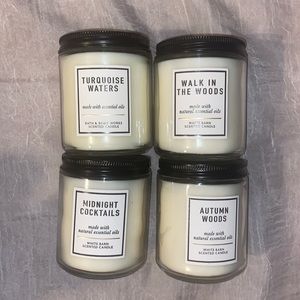 White Barn Set of 4 Exclusive Scents Single Wick Candles